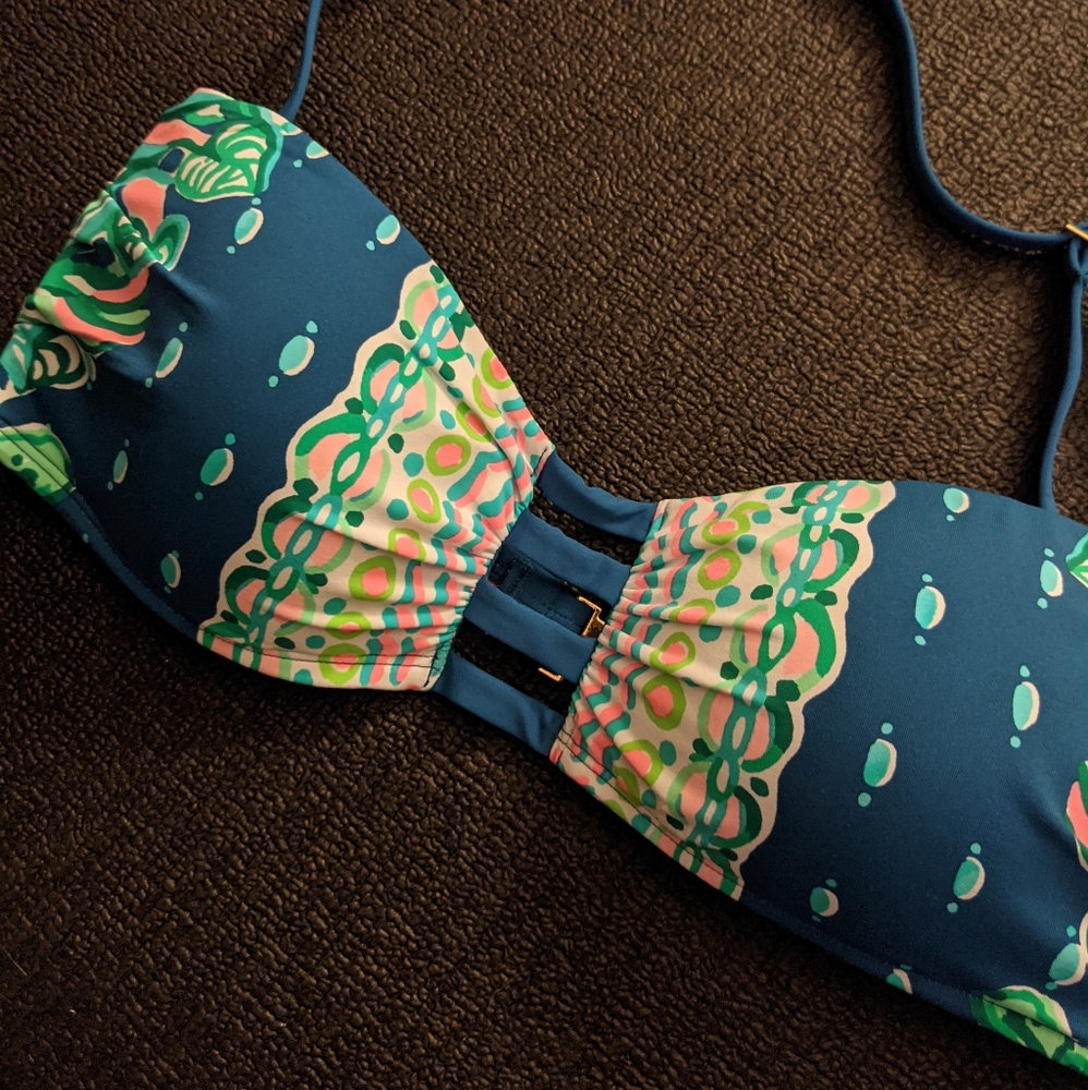 {Lilly Pulitzer} Brand New Bari Bandeau Bikini Top - Picture 6 of 10